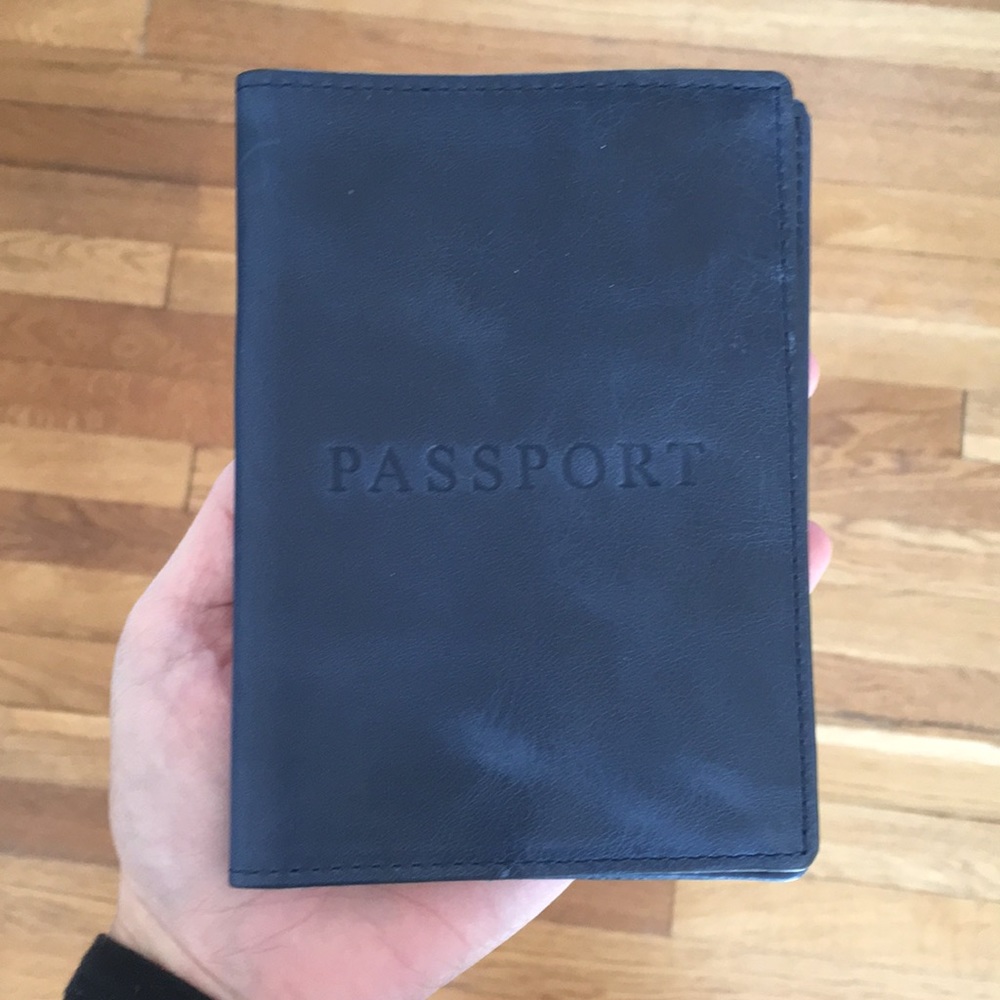 Jcrew factory navy blue passport cover